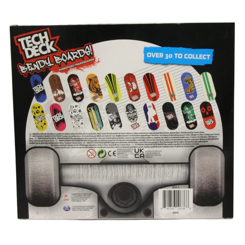 تيك ديك مجموعة ألواح Bendy من 5 قطع من TECH DECK، لوحات أصابع مطاطية مع عجلات عمل لاستخدامها كممحاة صغيرة لألواح التزلج - Image 3